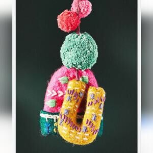 ANTHROPOLOGIE SKI APRES MONOGRAM CHRISTMAS ORNAMENT